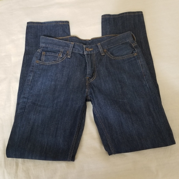 Levi's Men's Slim Cotton Jeans - Dark Blue Size 30 - Picture 15 of 15